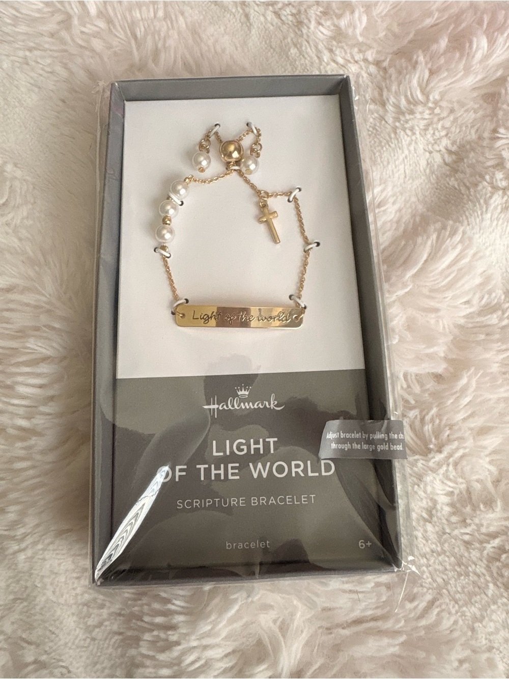 Hallmark Gold-tone Scripture Bracelet with Pearl Accents